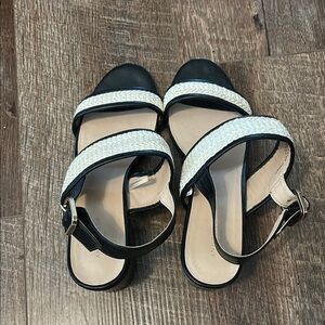 Black and White Women's Sandals